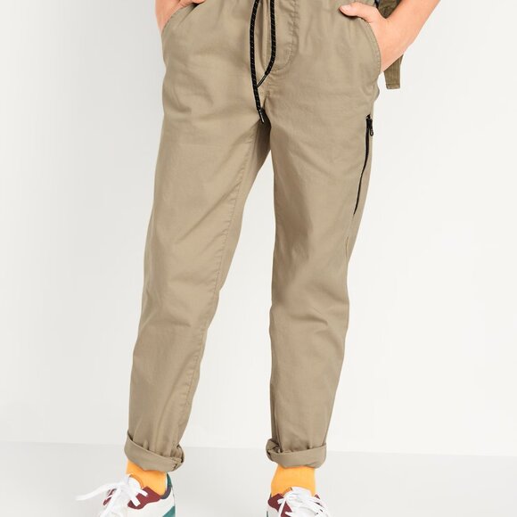 Old Navy Boys Size 10-12 Tech Pants - Light beige - Built-In Flex, Tapered Fit - Picture 8 of 8